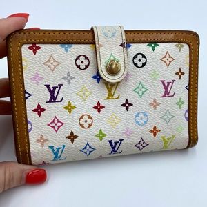 LOUIS VUITTON multicolor monogram kiss-lock compact wallet Murakami